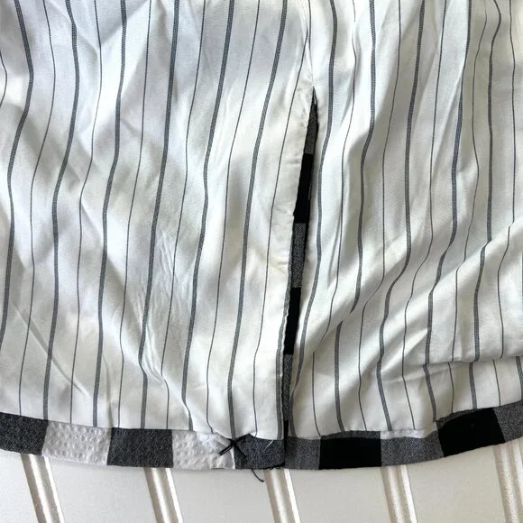 Rachel Zoe Blazer Women S Black White Buffalo Plaid Check Double Breasted Lined - Picture 8 of 12